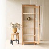 Vintage Tall Slim Cabinet | Natural