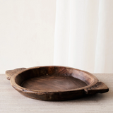 Vintage Wooden Parat Bowl - Dark