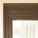 Vintage Teak Carved Mirror | Dark Brown | No. 3