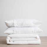 Linen Duvet Set | White (King Size) - Originals Furniture