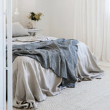 Linen Fitted Sheet Set | Smoke Grey (King Size) - Originals Furniture