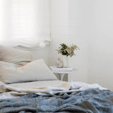 Linen Fitted Sheet Set | Smoke Grey (King Size) - Originals Furniture