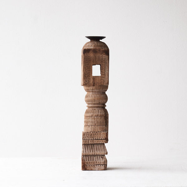 Wooden Candle Stand U