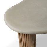 Boomerang Outdoor Coffee Table | Concrete & Teak