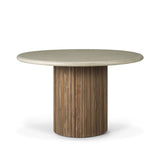 Roller Max Outdoor Dining Table | Concrete & Teak