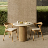 Roller Max Outdoor Dining Table | Concrete & Teak