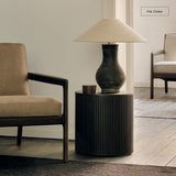 Roller Max Side Table | Mahogany - Dark Brown (40cm)