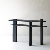 Abstract Console | Teak - Black (133cm)