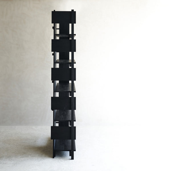 Abstract Rack | Teak - Black (210cm)