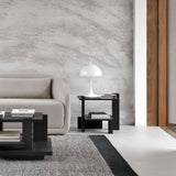 Abstract Side Table | Teak - Black (56cm) - Originals Furniture