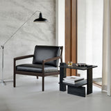 Abstract Side Table | Teak - Black (56cm)