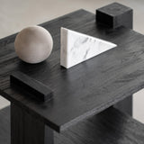 Abstract Side Table | Teak - Black (56cm) - Originals Furniture