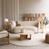 Ellipse Fabric Sofa | 3 Seater - Oatmeal