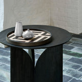 Fin Side Table | Black Teak (50cm)