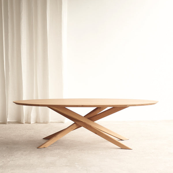 Mikado oval oak coffee table - Originals Furniture Singapore