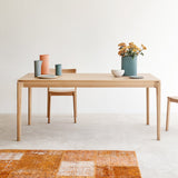 Ethnicraft Oak Bok Dining Table with Poise Dining Chair Natural Oak from Originals Furniture Singapore