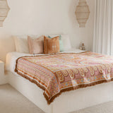 Cotton Throw | Pink Alkira (220cm)