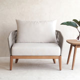 Avalon Outdoor Armchair | Teak Frame - Marble (90cm)