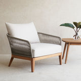 Avalon Outdoor Armchair | Teak Frame - Marble (90cm)