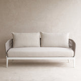 Hamilton Outdoor Sofa | 2 Seater White Frame - Taupe (174cm)