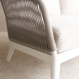 Hamilton Outdoor Sofa | 2 Seater White Frame - Taupe (174cm)