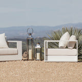Hayman Outdoor Armchair | White Frame - Grey (100cm) - Originals Furniture