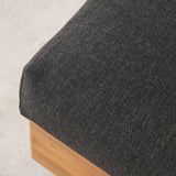 Tulum Outdoor Armless Swivel Armchair | Teak Frame - Midnight