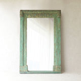 Vintage Carved Teak Mirror | Bluewash