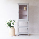 Vintage Large Cabinet with Shelves | Pewter