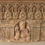 Vintage Teak Console with Carvings