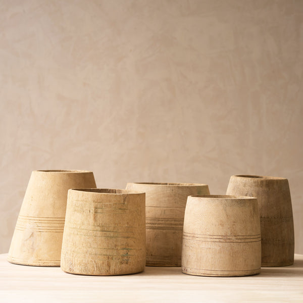 Vintage Wooden Pot