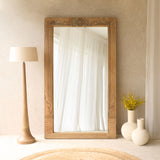 Vintage Carved Teak Mirror