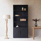 Java Bookcase | Old Teak - Black (100cm)