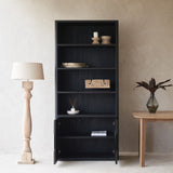 Java Bookcase | Old Teak - Black (100cm)