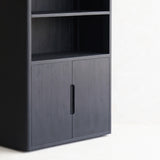 Java Bookcase | Old Teak - Black (100cm)