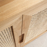 Bromo Rattan Sideboard | 4 Doors - Old Teak Natural (200cm)