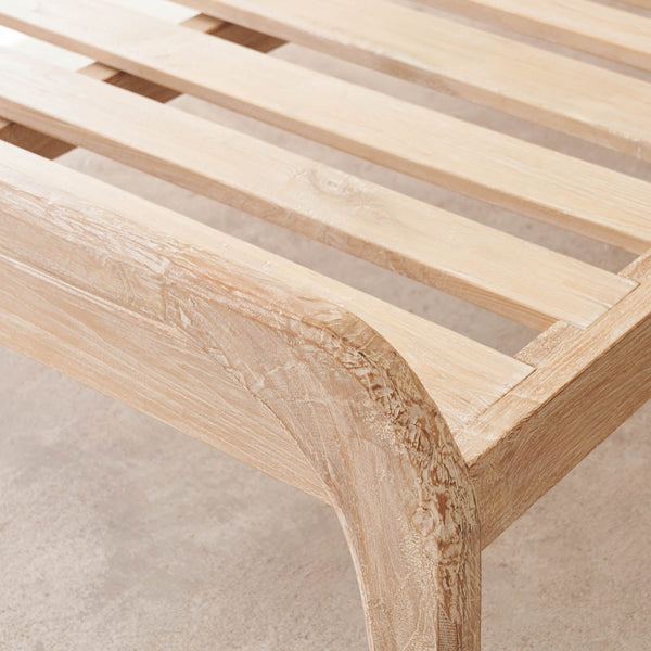 Plough Bed Frame | Teak - Whitewash (Single)