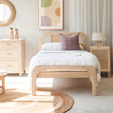 Plough Bed Frame | Teak - Whitewash (Single)