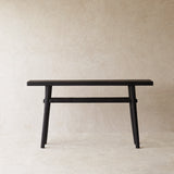 Roca Rustic Console | Old Teak - Black (150cm)