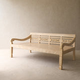 Java Carved Daybed | Teak - Whitewash A (Approx. 200cm) - Originals Furniture
