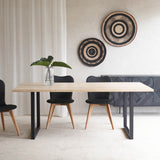 Java Teak Dining Table | Whitewash with U-Base - Originals Furniture