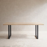 Java Teak Dining Table | Whitewash with U-Base - Originals Furniture