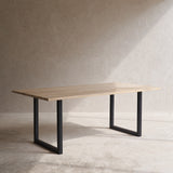 Java Teak Dining Table | Whitewash with U-Base - Originals Furniture