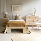 Umpak Bed Frame | Teak - Whitewash (SG Super Single)