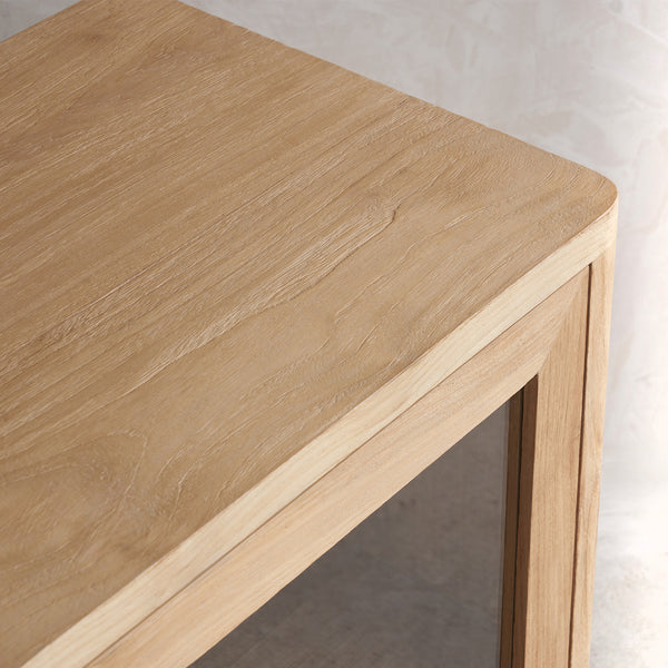 Bromo Sideboard | 2 Glass Doors - Old Teak Natural (100cm)