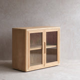 Bromo Sideboard | 2 Glass Doors - Old Teak Natural (100cm)