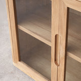 Bromo Sideboard | 2 Glass Doors - Old Teak Natural (100cm)