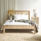 Rattan Bedside Table | Teak - Whitewash