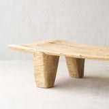 Vintage Teak Coffee Table Natural handcrafted from reclaimed solid teak with a light natural finish and traditional carved details.