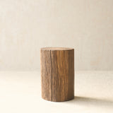 Reclaimed Indian Solid Wood Log Side Table